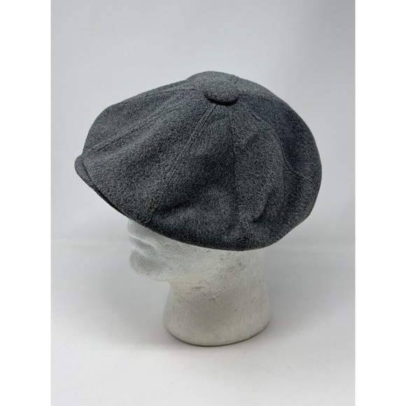 Stetson Mens Baker Boy Newsboy Flat Golf Hat Wool Blend Eight Panel Gray S/M Cap - Picture 3 of 6